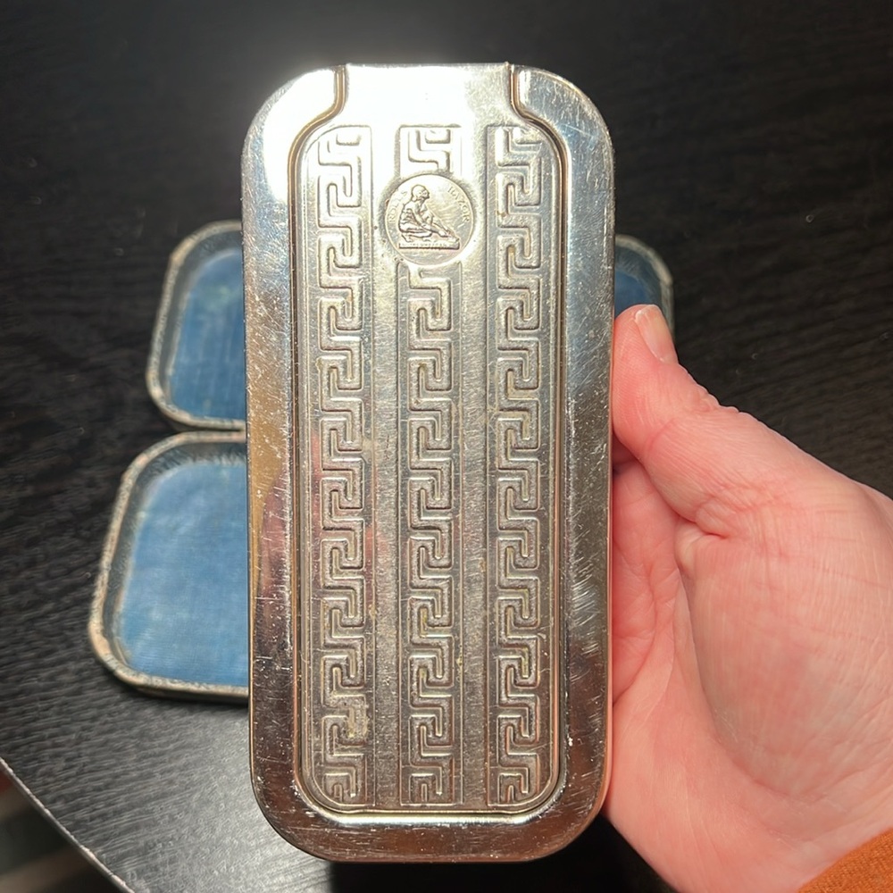 Vintage Silver and Blue Rolls Razor Case - Picture 6 of 13